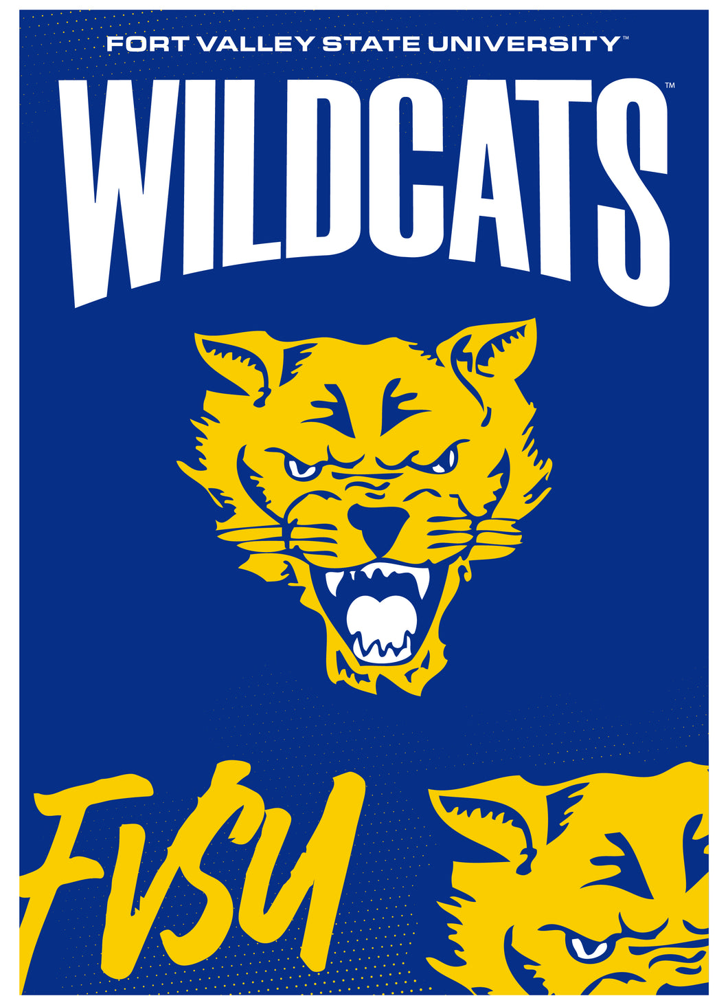 Fort Valley State University Vintage Collegiate Poster – Officially Licensed College Wall Art 