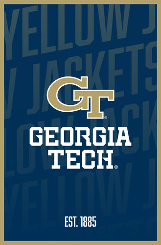 Georgia Tech Yellow Jackets Vintage College Poster Officially Licensed Collegiate Product 16 x 24-Inches