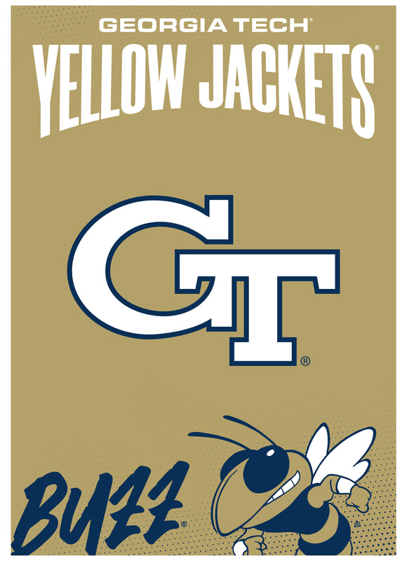 Georgia Tech Yellow Jackets Vintage Collegiate Poster – Officially Licensed College Wall Art 