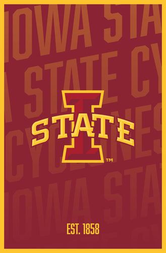 Iowa State Cyclones Vintage College Poster Officially Licensed Collegiate Product 11 x 17-Inches