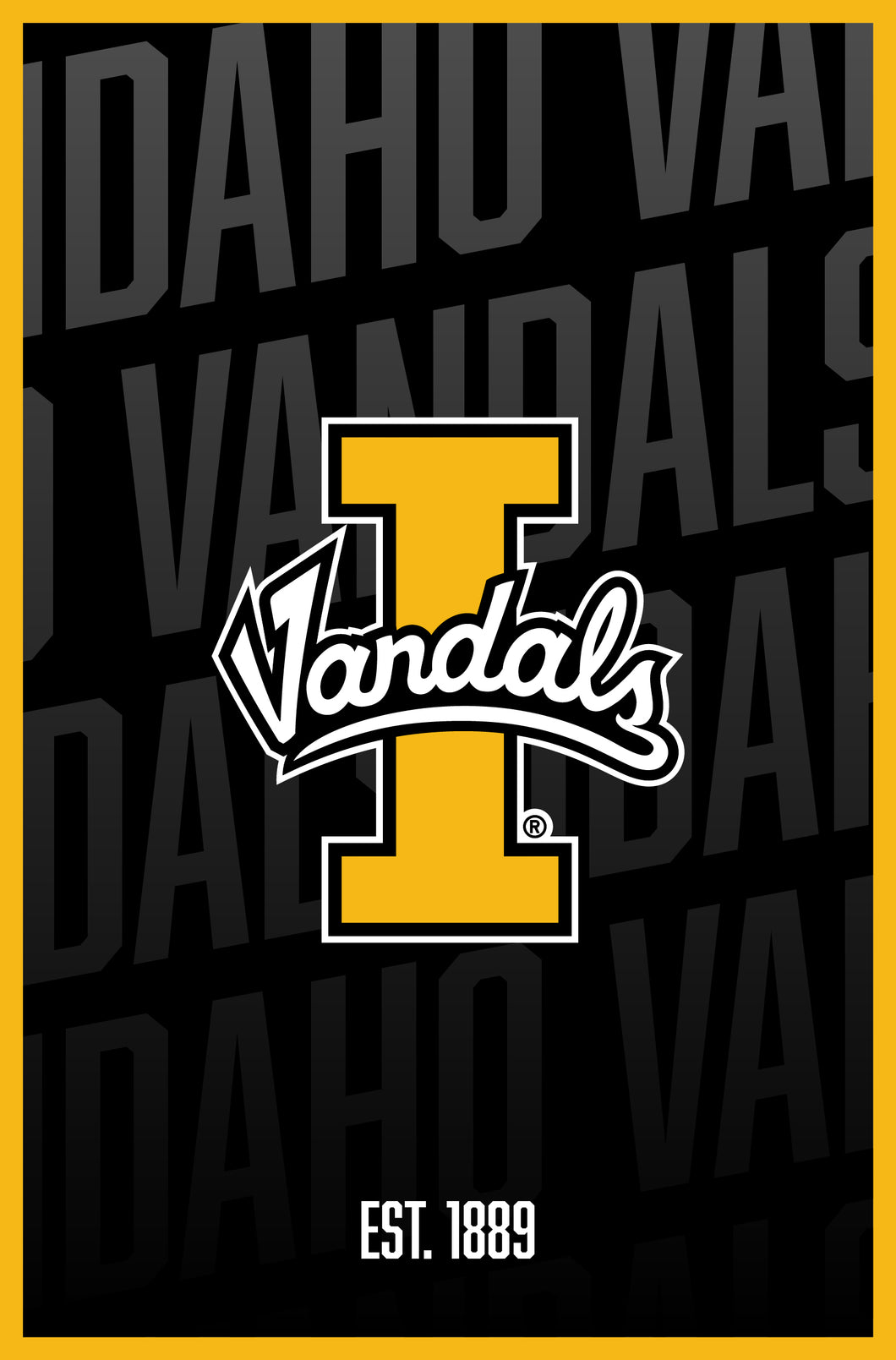 Idaho Vandals Vintage College Poster Officially Licensed Collegiate Product 8 x 10-Inches