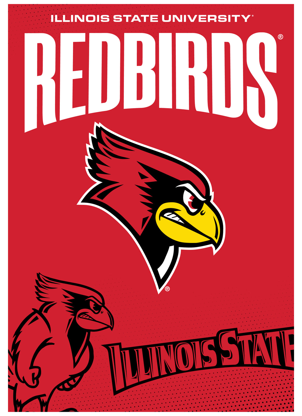 Illinois State Redbirds Vintage Collegiate Poster – Officially Licensed College Wall Art 