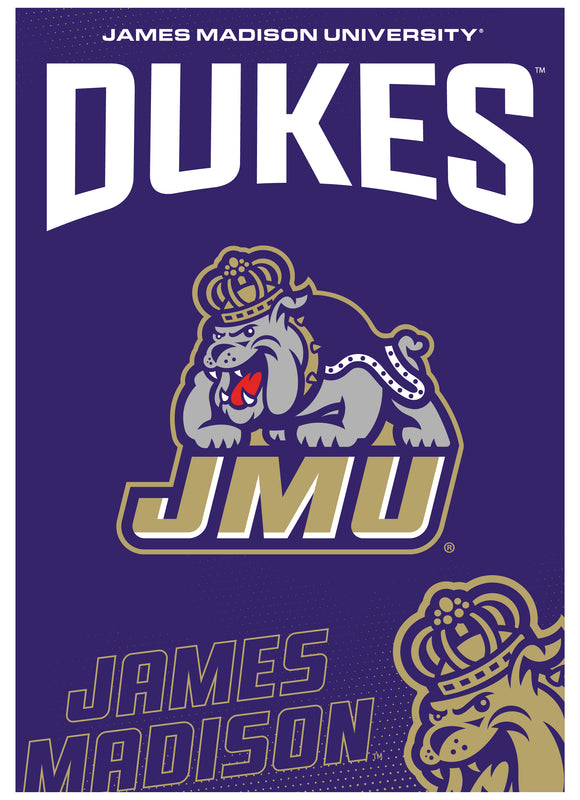James Madison Dukes Vintage Collegiate Poster – Officially Licensed College Wall Art 