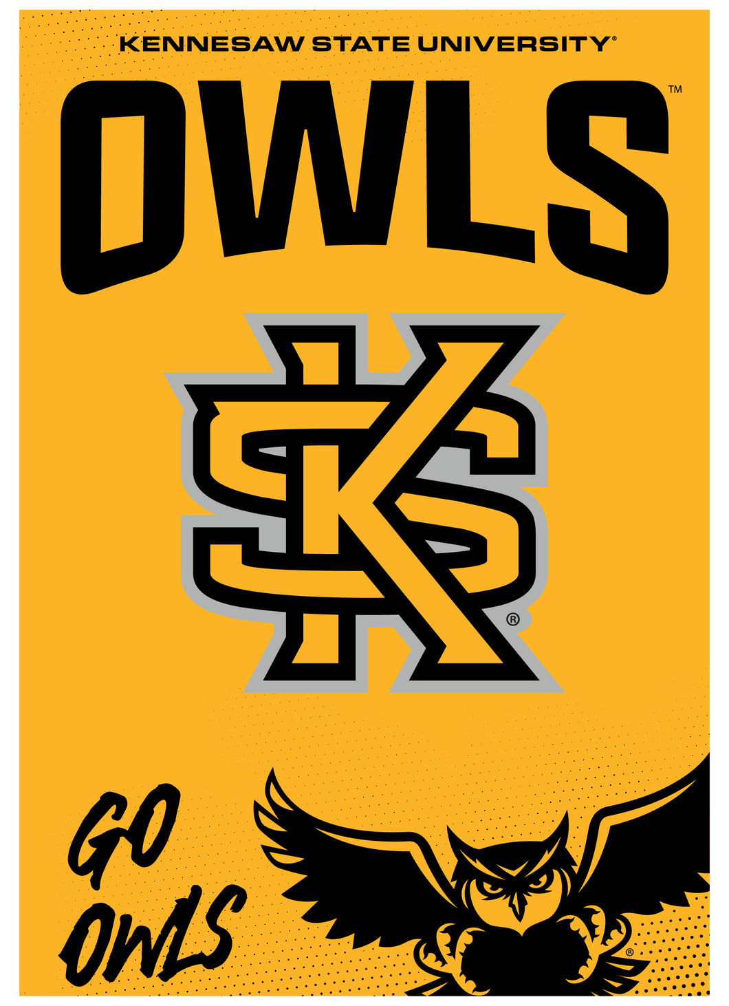 Kennesaw State University Vintage Collegiate Poster – Officially Licensed College Wall Art 