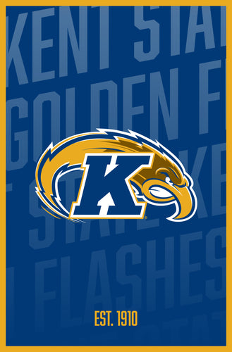 Kent State University Vintage College Poster Officially Licensed Collegiate Product 11 x 14-Inches