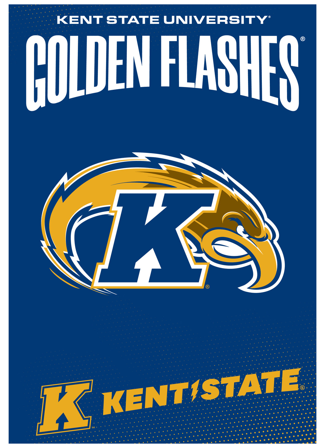 Kent State University Vintage Collegiate Poster – Officially Licensed College Wall Art 