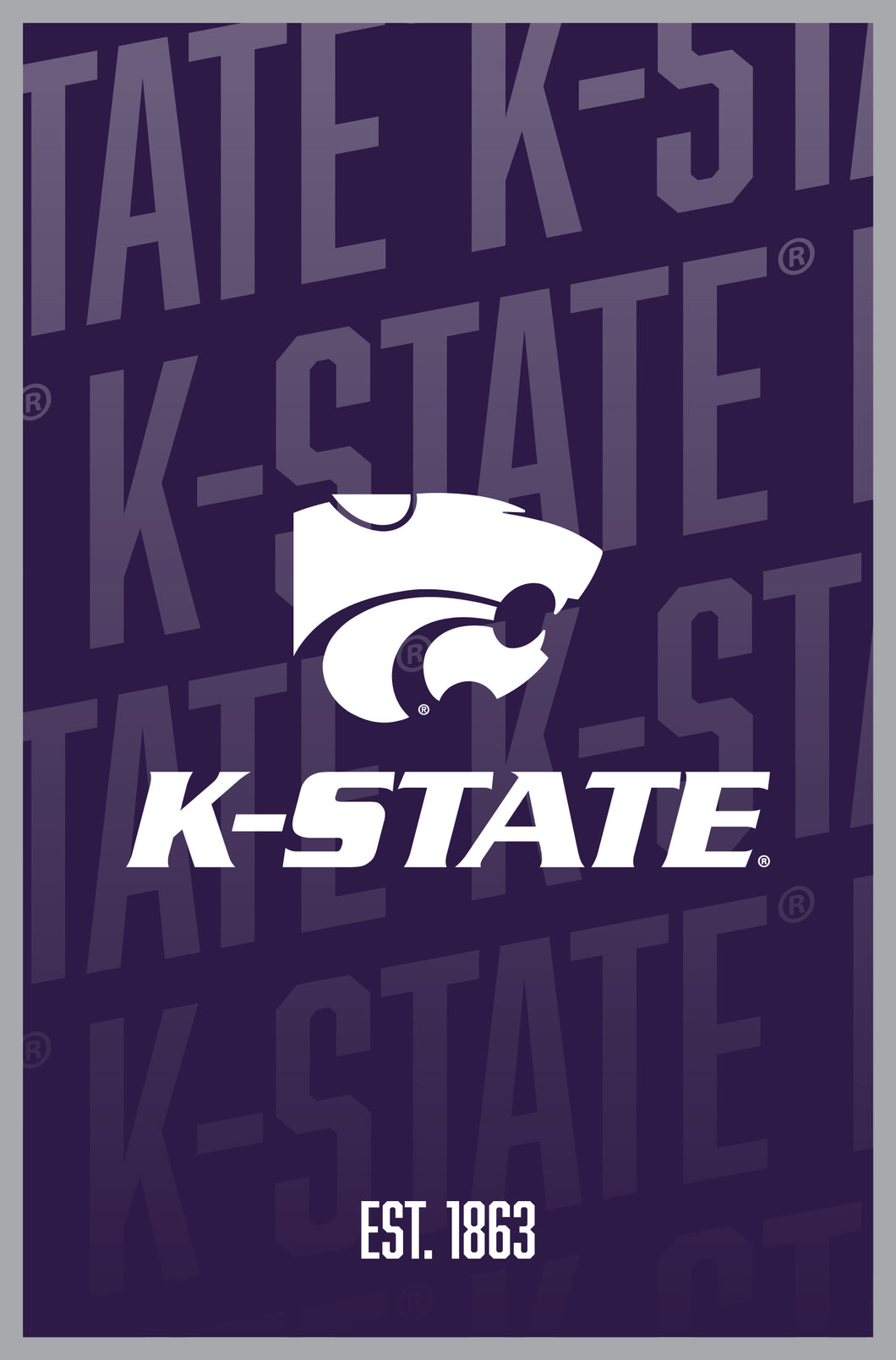 Kansas State Wildcats Vintage College Poster Officially Licensed Collegiate Product 16 x 24-Inches