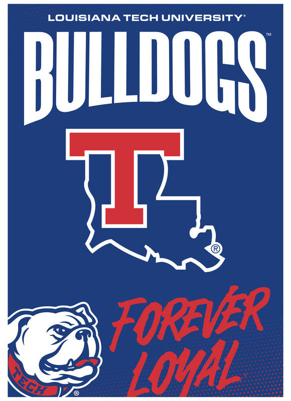 Louisiana Tech Bulldogs Vintage Collegiate Poster – Officially Licensed College Wall Art 