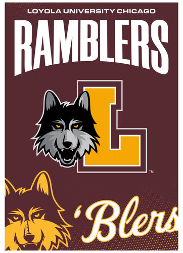 Loyola University Ramblers Vintage Collegiate Poster – Officially Licensed College Wall Art 