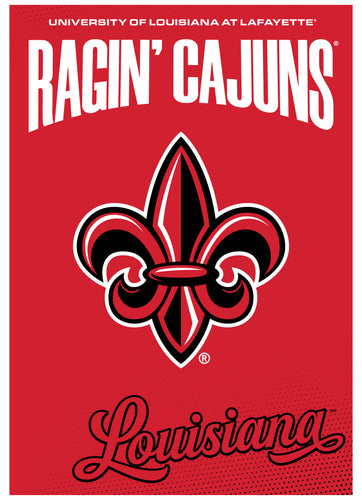 Louisiana at Lafayette Ragin' Cajuns Vintage Collegiate Poster – Officially Licensed College Wall Art 