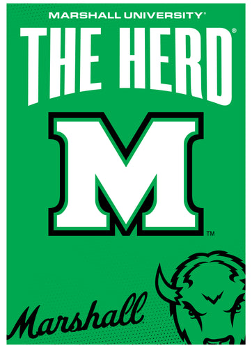 Marshall Thundering Herd Vintage Collegiate Poster – Officially Licensed College Wall Art 