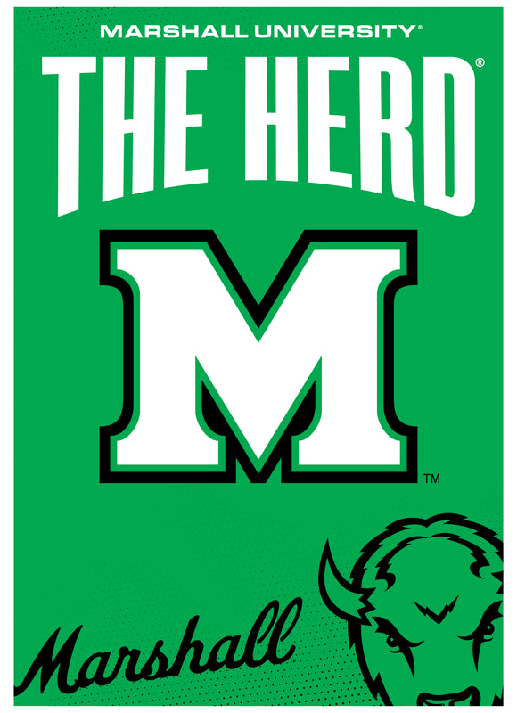 Marshall Thundering Herd Vintage Collegiate Poster – Officially Licensed College Wall Art 
