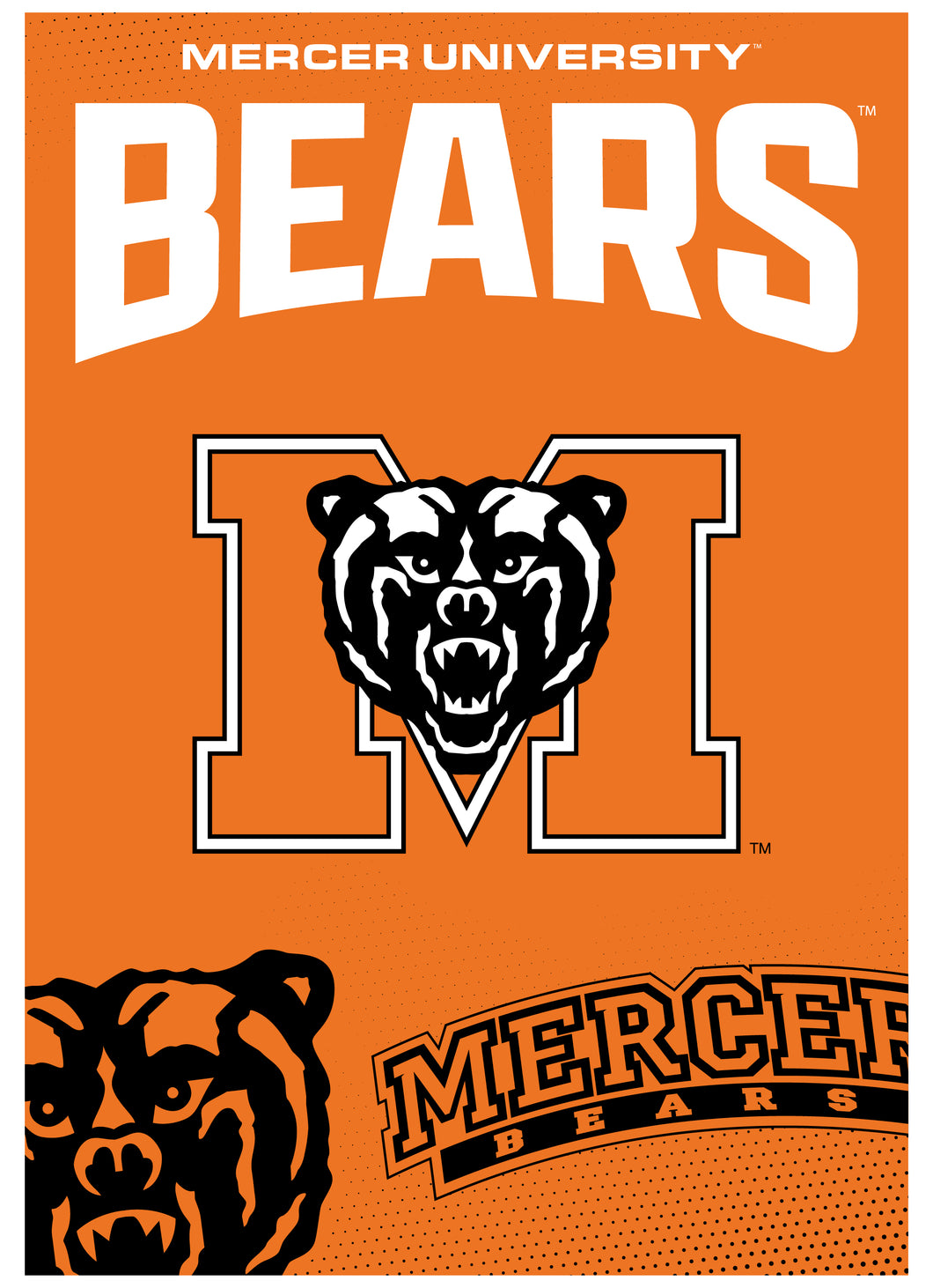 Mercer University Vintage Collegiate Poster – Officially Licensed College Wall Art 