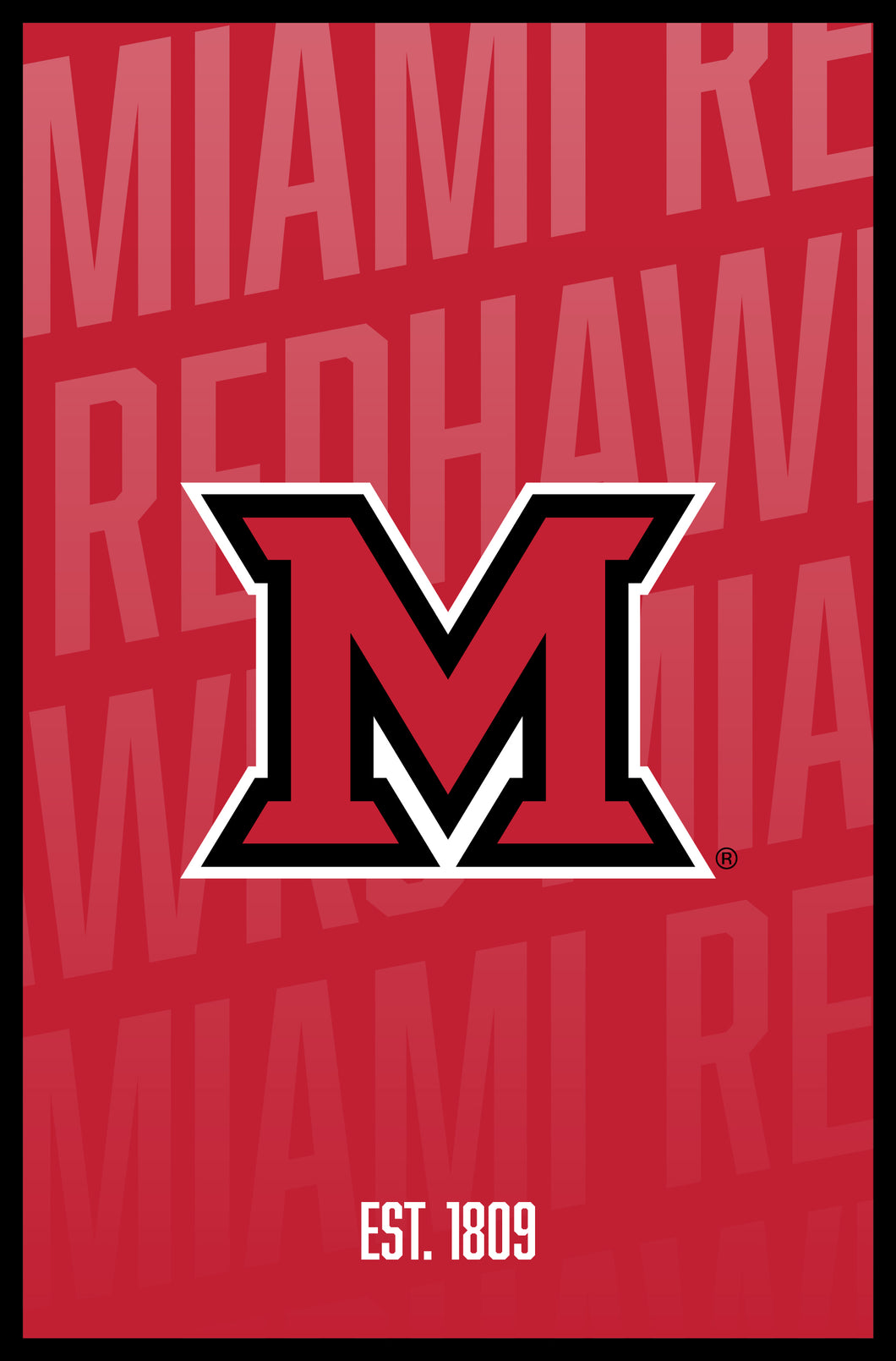 Miami University of Ohio Vintage College Poster Officially Licensed Collegiate Product 8 x 10-Inches