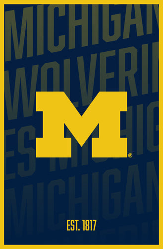 Michigan Wolverines Vintage College Poster Officially Licensed Collegiate Product 11 x 17-Inches