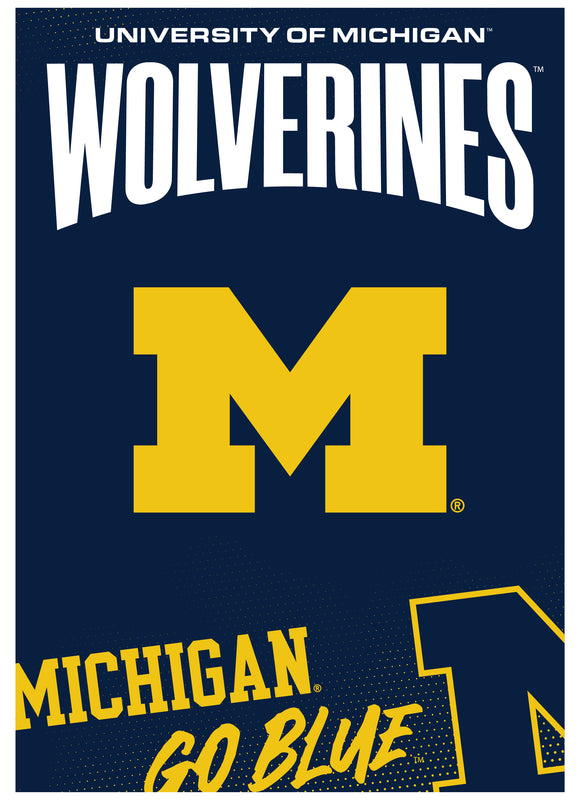 Michigan Wolverines Vintage Collegiate Poster – Officially Licensed College Wall Art 