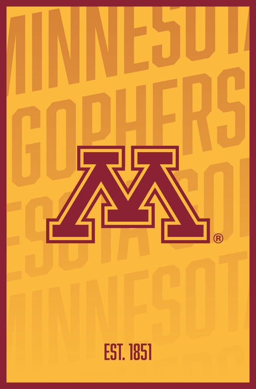 Minnesota Gophers Vintage College Poster Officially Licensed Collegiate Product 16 x 24-Inches