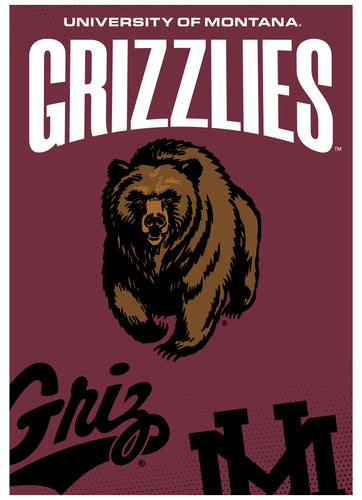 Montana University Vintage Collegiate Poster – Officially Licensed College Wall Art 