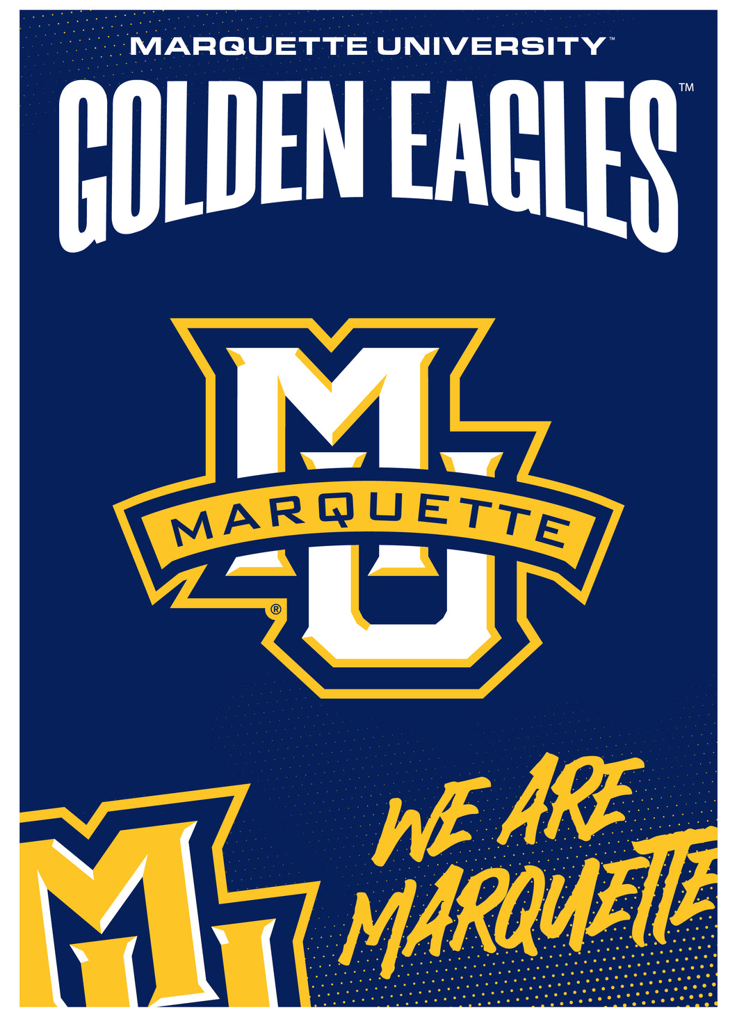 Marquette Golden Eagles Vintage Collegiate Poster – Officially Licensed ...
