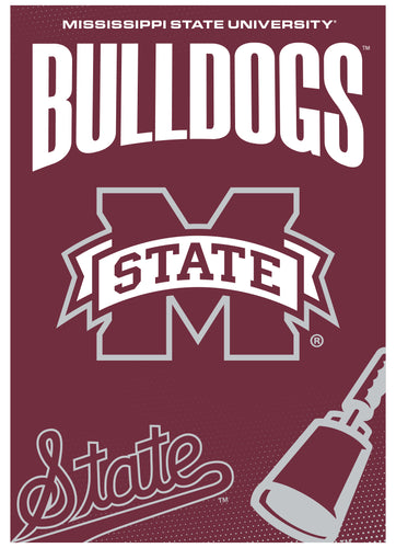 Mississippi State Bulldogs Vintage Collegiate Poster – Officially Licensed College Wall Art 