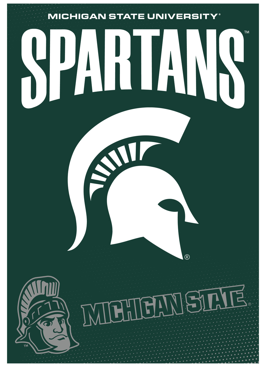 Michigan State Spartans Vintage Collegiate Poster – Officially Licensed College Wall Art 