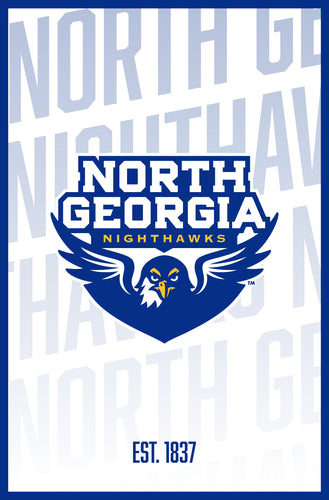 North Georgia Nighthawks Vintage College Poster Officially Licensed Collegiate Product 8.5 x 11-Inches