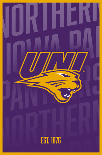 Northern Iowa Panthers Vintage College Poster Officially Licensed Collegiate Product 8.5 x 11-Inches