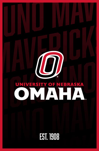 Nebraska at Omaha Vintage College Poster Officially Licensed Collegiate Product 16 x 24-Inches