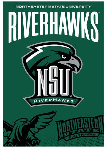 Northeastern State University Riverhawks Vintage Collegiate Poster – Officially Licensed College Wall Art 