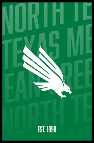 North Texas Vintage College Poster Officially Licensed Collegiate Product 11 x 14-Inches