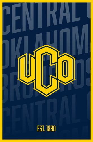University of Central Oklahoma Bronchos Vintage College Poster Officially Licensed Collegiate Product 11 x 17-Inches