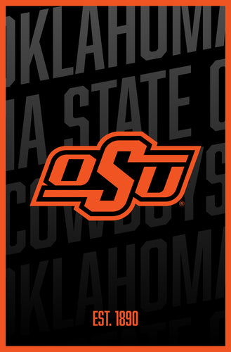 Oklahoma State Cowboys Vintage College Poster Officially Licensed Collegiate Product 8.5 x 11-Inches