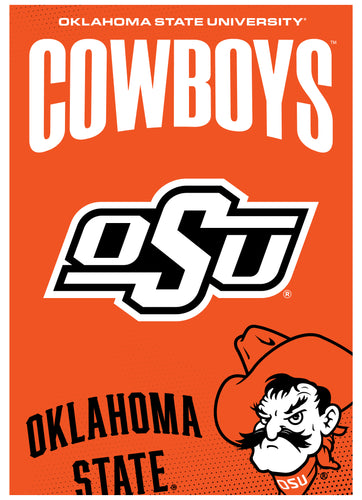 Oklahoma State Cowboys Vintage Collegiate Poster – Officially Licensed College Wall Art 