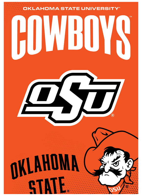 Oklahoma State Cowboys Vintage Collegiate Poster – Officially Licensed College Wall Art 