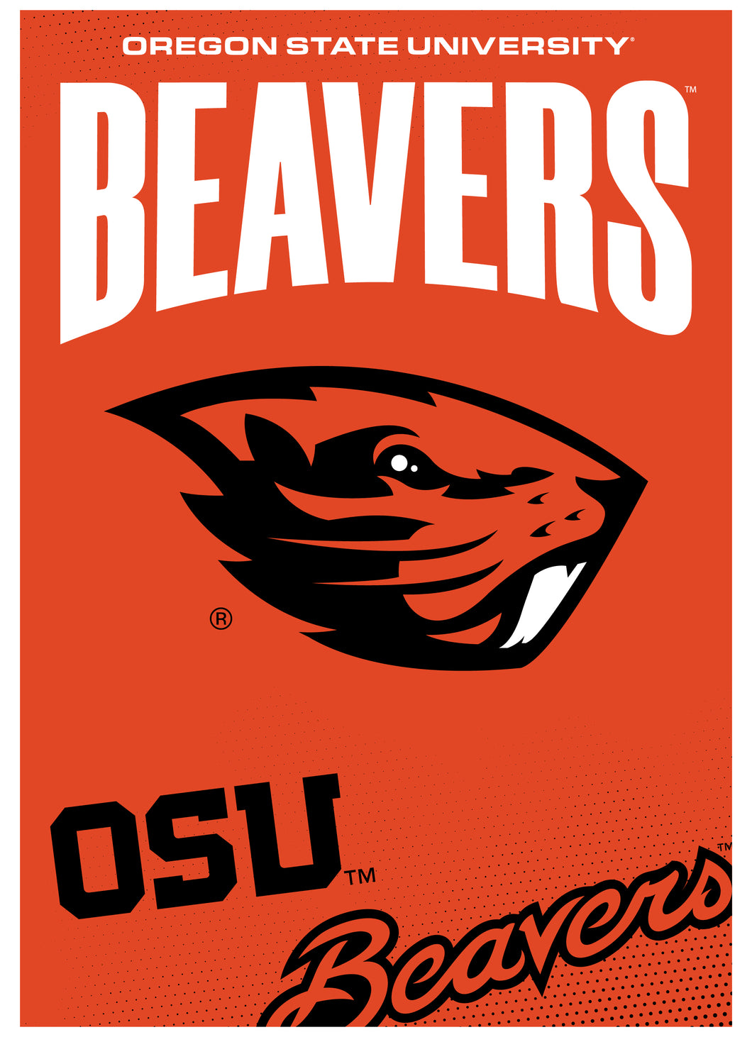 Oregon State Beavers Vintage Collegiate Poster – Officially Licensed College Wall Art 
