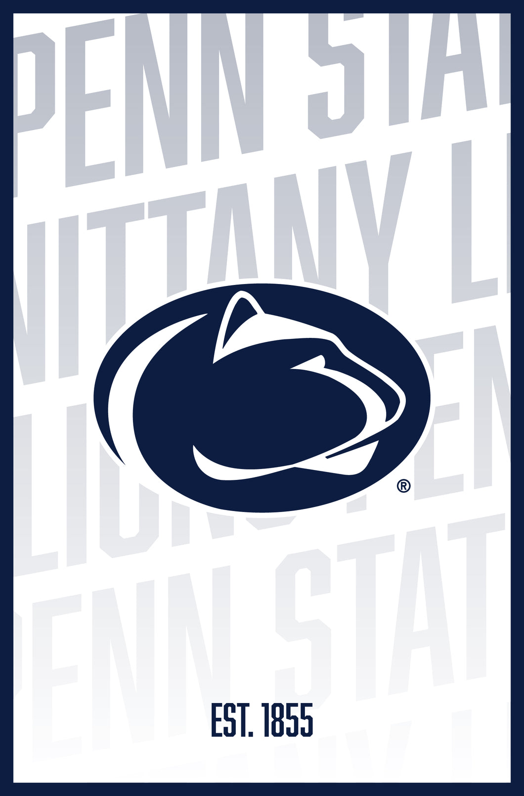 Penn State Nittany Lions Vintage College Poster Officially Licensed Collegiate Product 16 x 24-Inches