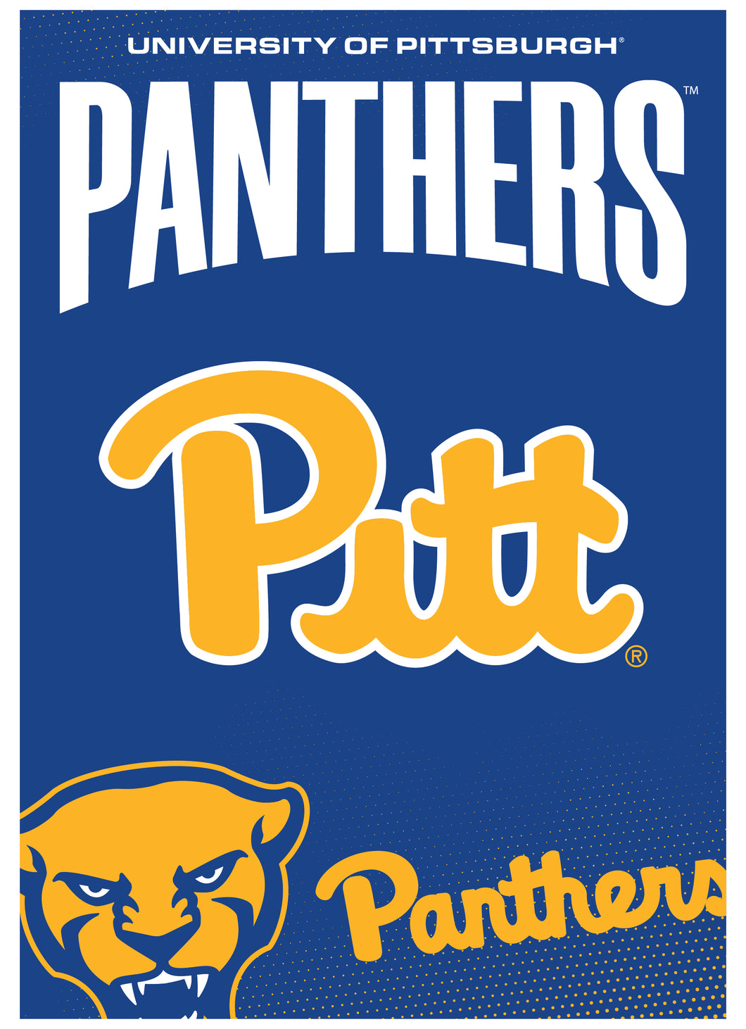 Pittsburgh Panthers Vintage Collegiate Poster – Officially Licensed College Wall Art 