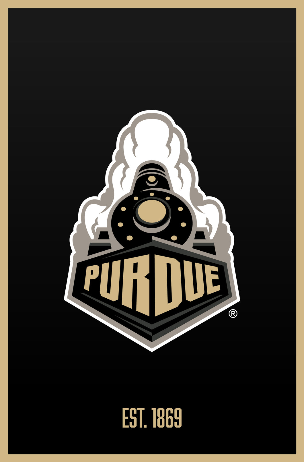 Purdue Boilermakers Vintage College Poster Officially Licensed Collegiate Product 11 x 17-Inches