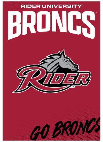 Rider University Broncs Vintage Collegiate Poster – Officially Licensed College Wall Art 