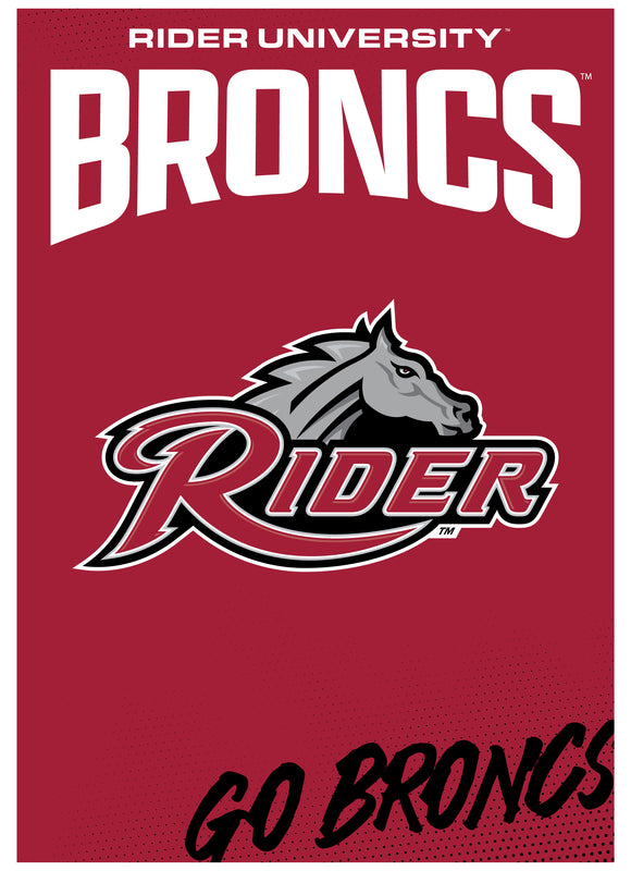 Rider University Broncs Vintage Collegiate Poster – Officially Licensed College Wall Art 