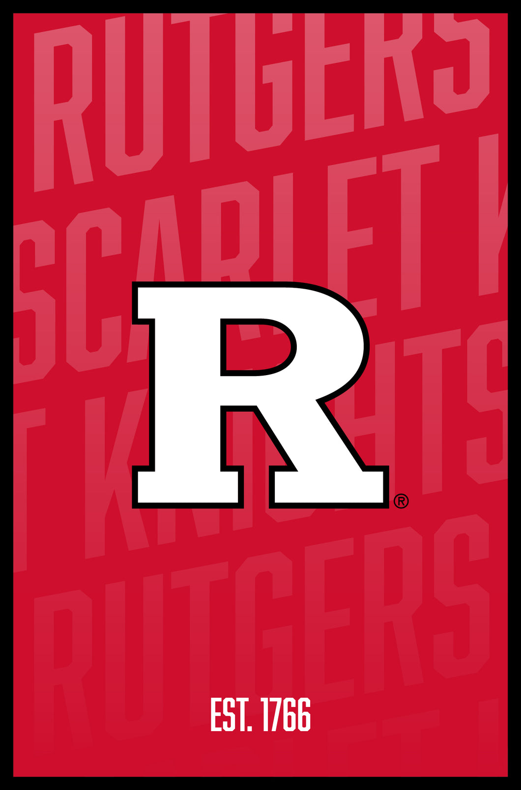 Rutgers Scarlet Knights Vintage College Poster Officially Licensed Collegiate Product 8 x 10-Inches