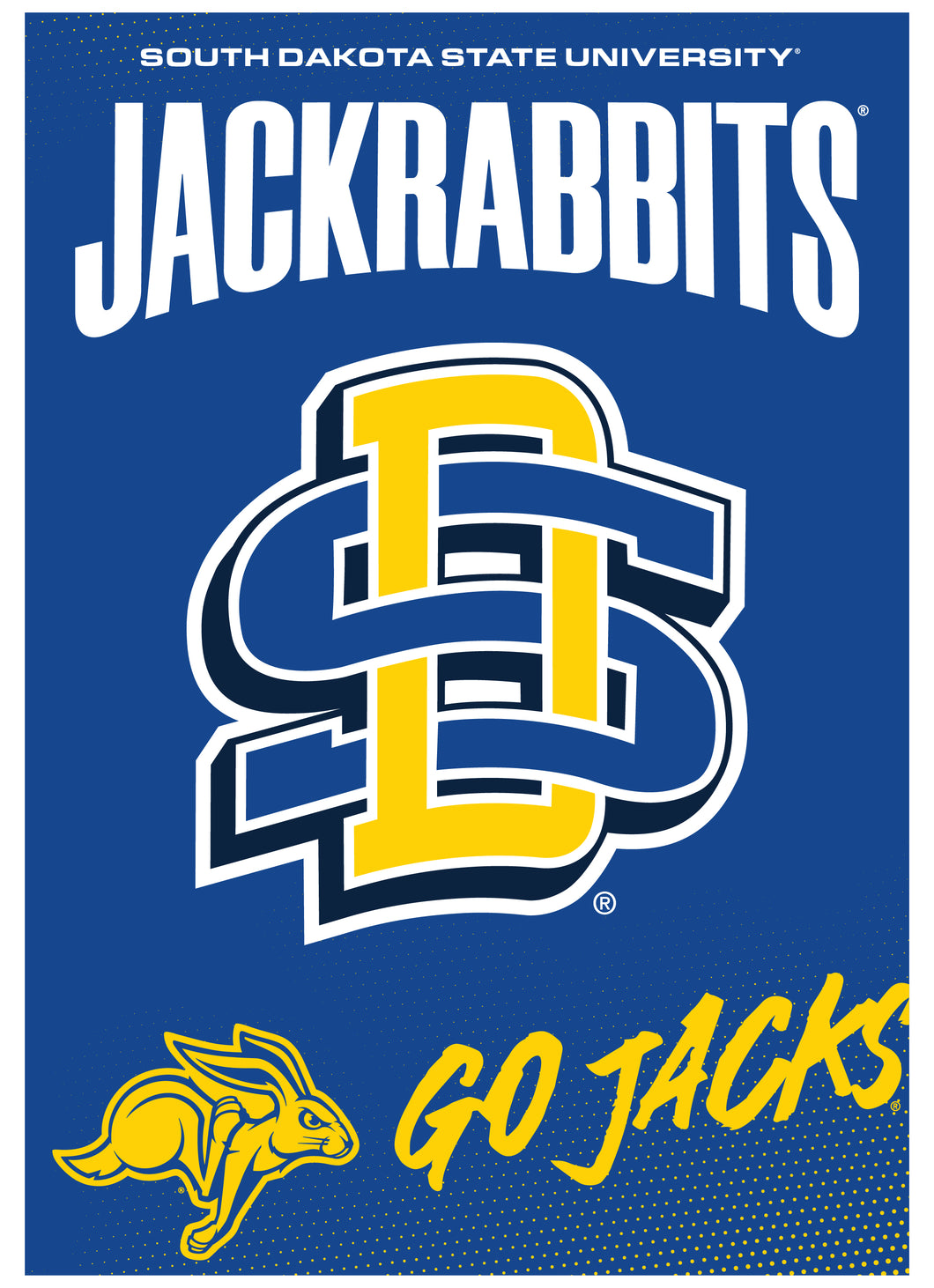 South Dakota State Jackrabbits Vintage Collegiate Poster – Officially Licensed College Wall Art 