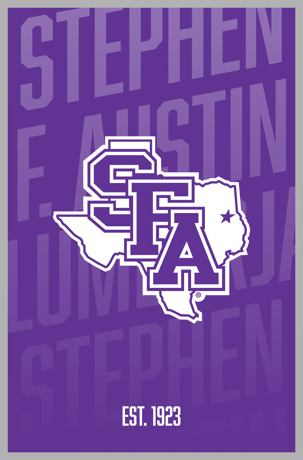 Stephen F. Austin State University Vintage College Poster Officially Licensed Collegiate Product 8 x 10-Inches