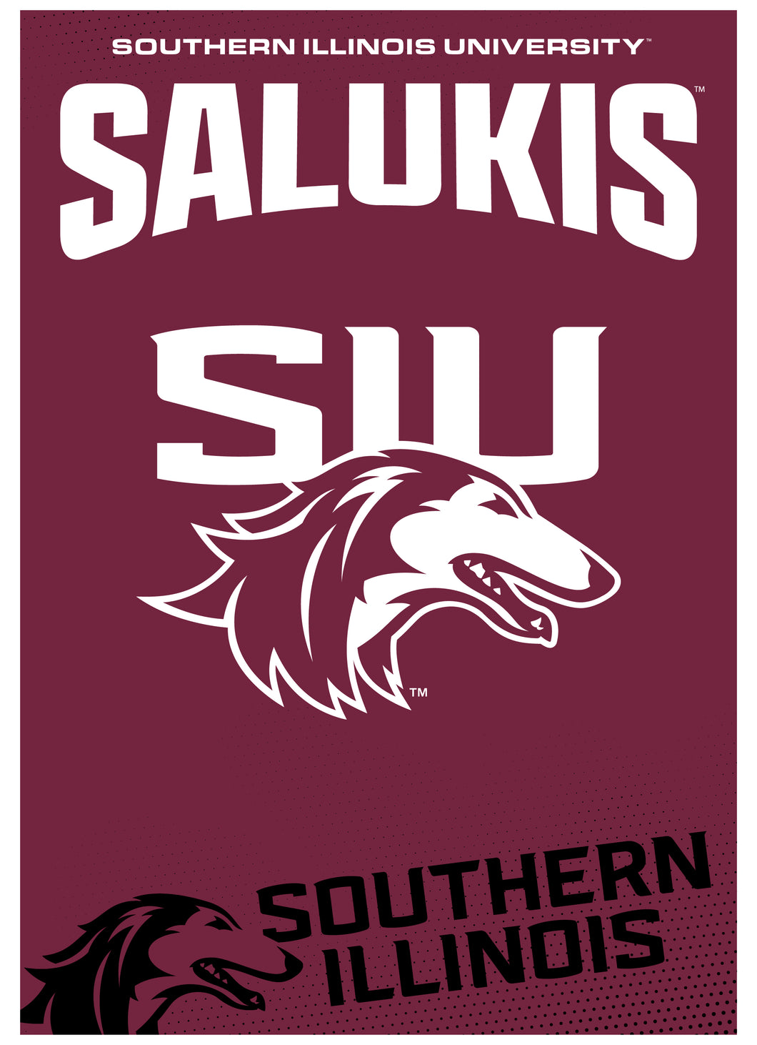Southern Illinois Salukis Vintage Collegiate Poster – Officially Licensed College Wall Art 