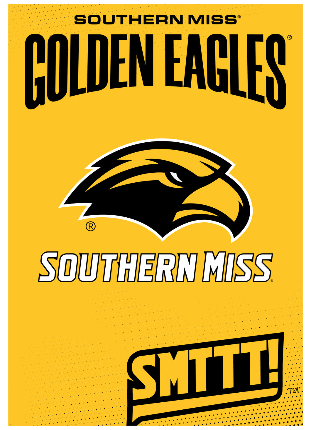Southern Mississippi Golden Eagles Vintage Collegiate Poster – Officially Licensed College Wall Art 