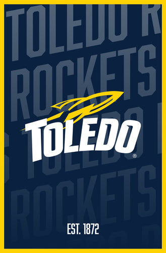Toledo Rockets Vintage College Poster Officially Licensed Collegiate Product 8 x 10-Inches