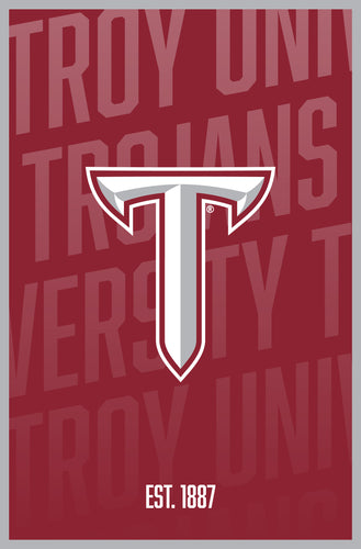 Troy University Vintage College Poster Officially Licensed Collegiate Product 8 x 10-Inches
