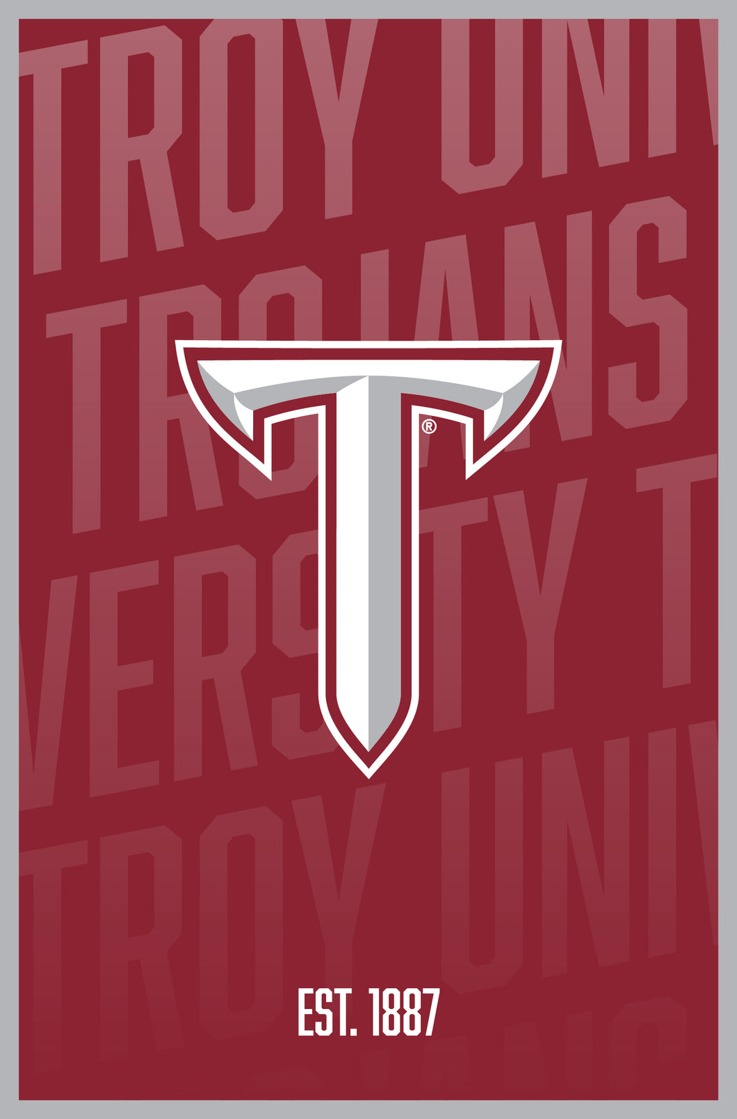 Troy University Vintage College Poster Officially Licensed Collegiate Product 8 x 10-Inches
