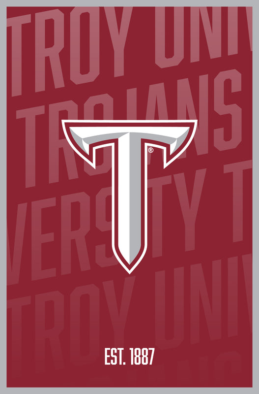 Troy University Vintage College Poster Officially Licensed Collegiate Product 8 x 10-Inches