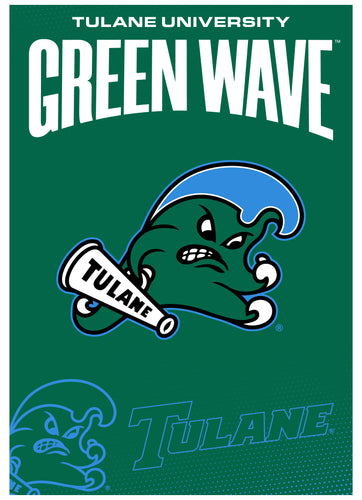 Tulane University Green Wave Vintage Collegiate Poster – Officially Licensed College Wall Art 